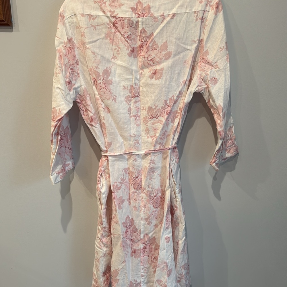 Malvin Pink Floral 100% Linen Dress - Picture 5 of 5